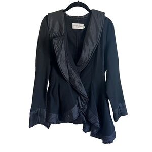 Ivan Grundahl Rare Black Silk & Wool Asymmetrical Jacket